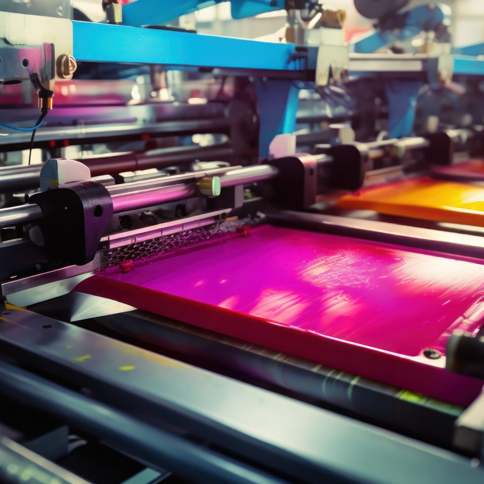 Printing press machine, mass production in action.